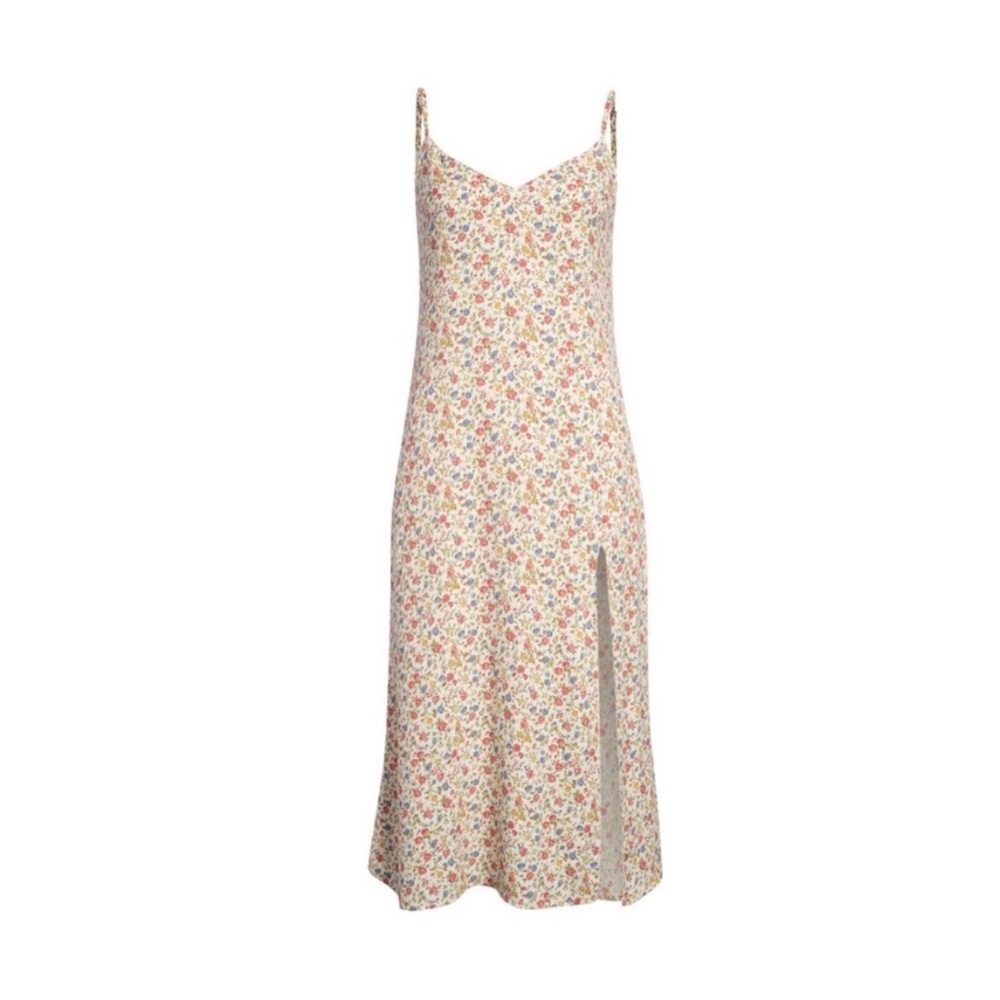 Reformation Crimini Dress - Cream and Multicolor